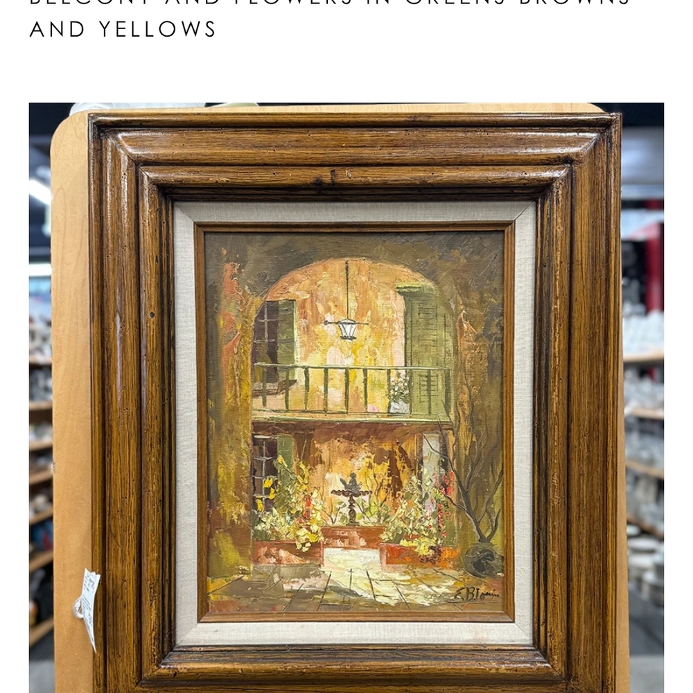 ISO Edmund Blouin Rustic Brown Framed Art Piece